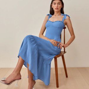 Reformation Nikita Dress in Azure